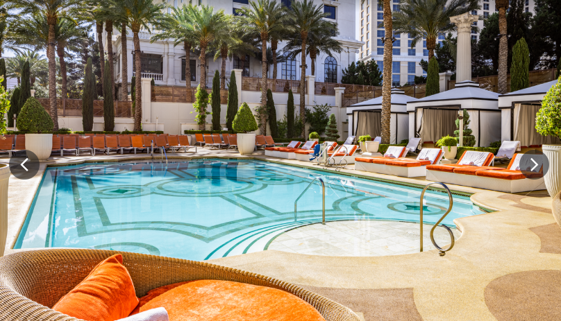 The pools at Caesars Palace in Las Vegas